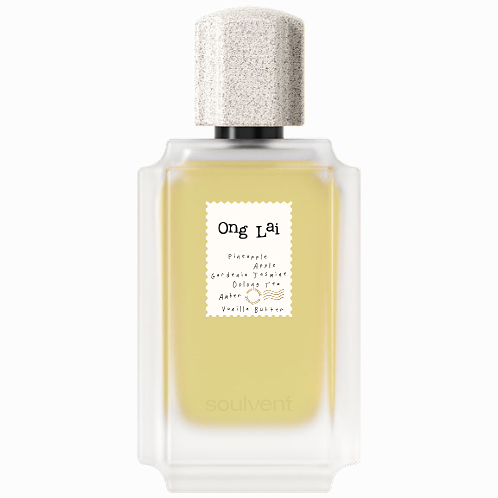Ong Lai perfume by Soulvent, 50ml bottle of pineapple, oolong tea and vanilla oriental fruity eau de parfum
